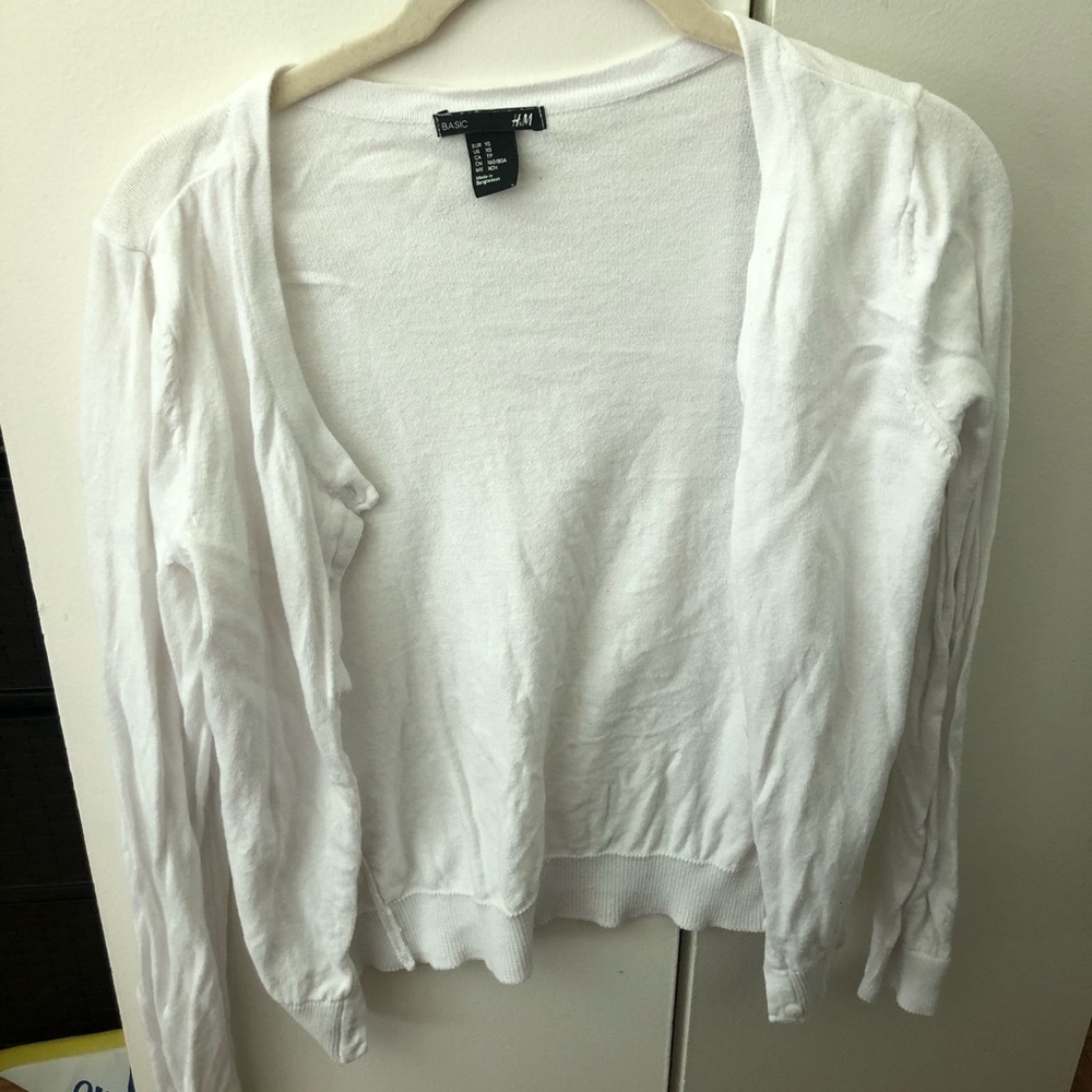 White cardigan